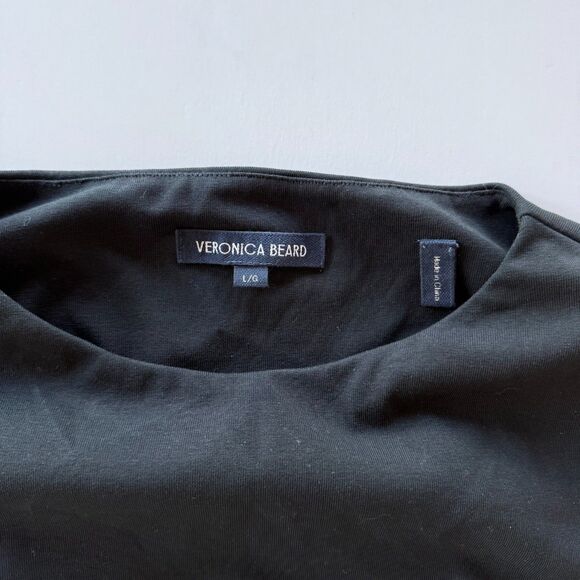 NWOT Veronica Beard Charissa Stretch-Cotton Bodycon Maxi Dress in Black Size L - Picture 9 of 16